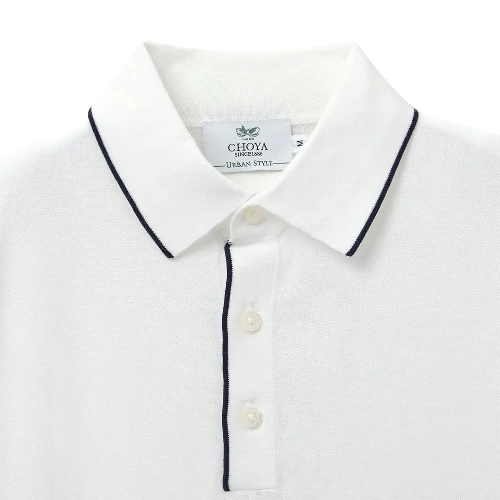 ニットシャツ CHOYA URBAN STYLE ニット 鹿の子ニット 半袖 ポロシャツ