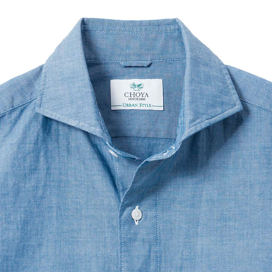 CHOYA URBAN STYLE カジュアルシャツ 綿100％ コットン 長袖 カッタ