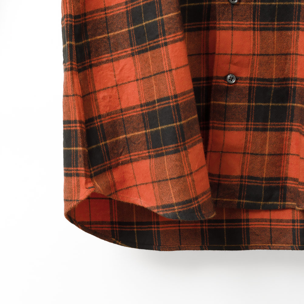 ワイシャツ スリムフィット チェック オレンジ CHOYA URBAN STYLE