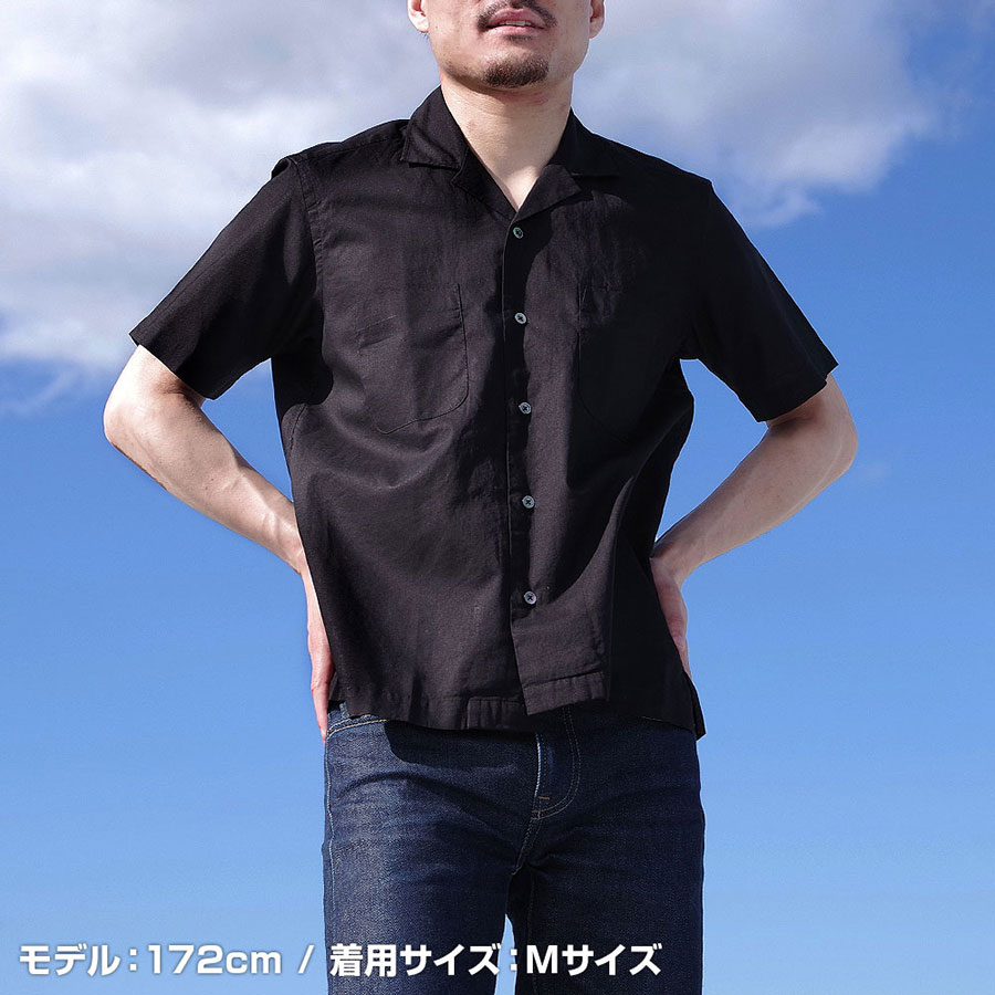 CHOYA URBAN STYLE カジュアルシャツ 半袖 開衿シャツ 開襟 オープン