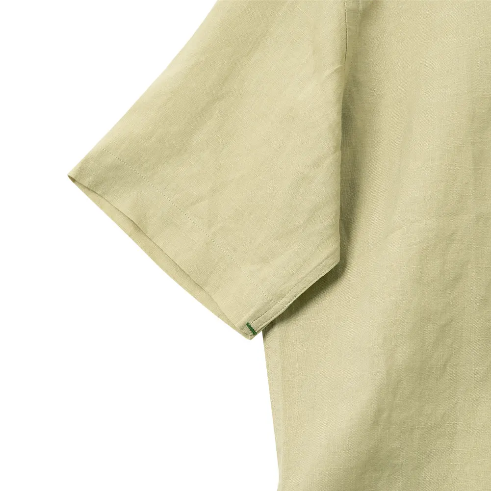 CHOYA URBAN STYLE カーキ カジュアル リネン 麻100% 半袖 リネン
