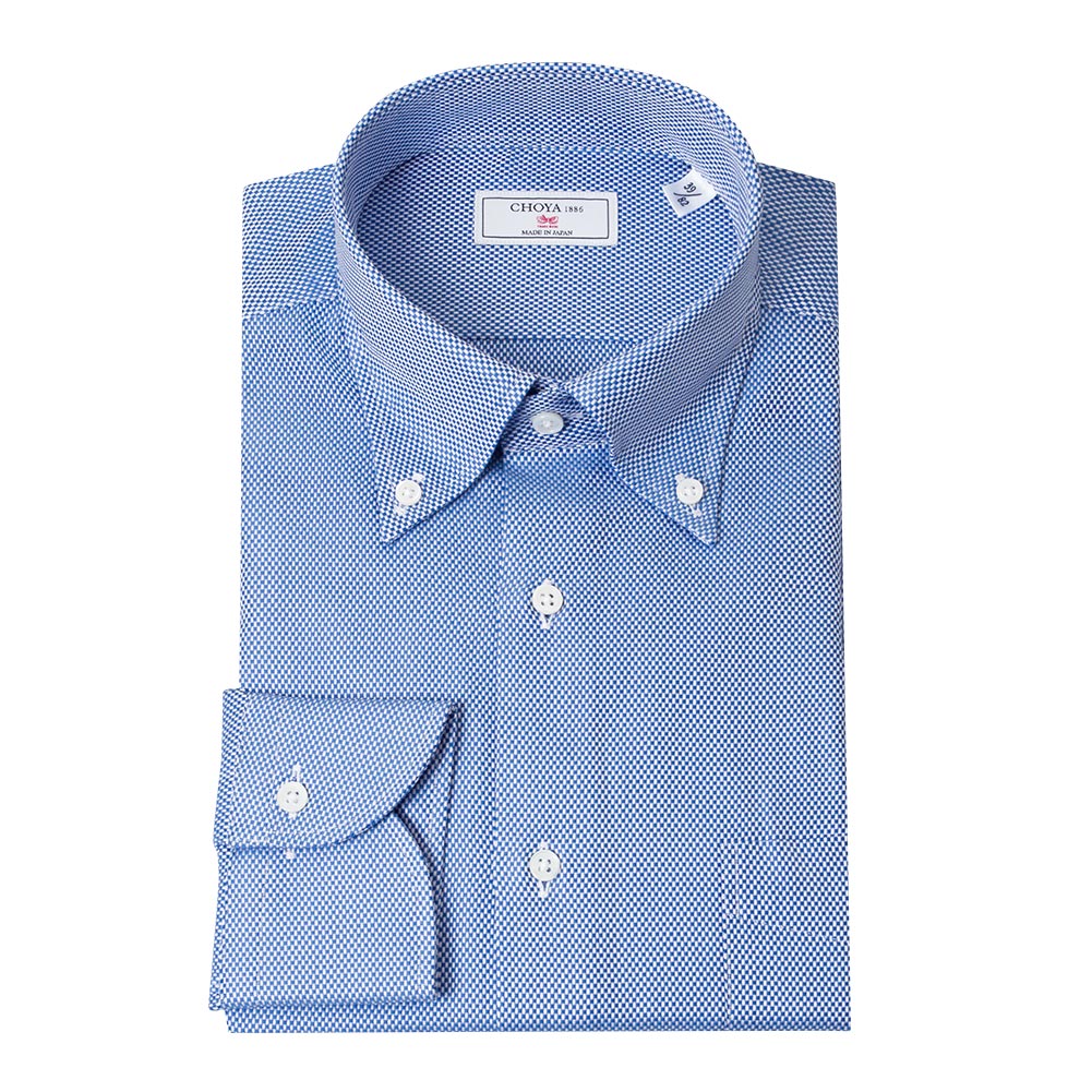 ワイシャツ チェック ブルー ドビー CHOYA1886｜CHOYA SHIRT（チョーヤ