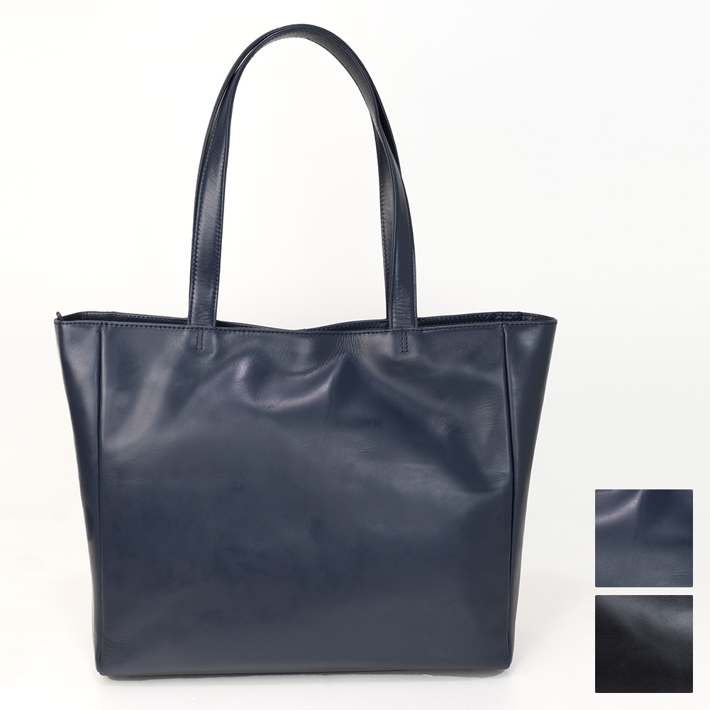 本革トートバッグ 表面ファスナーポケット付き｜SHIRT STATION（シャツ