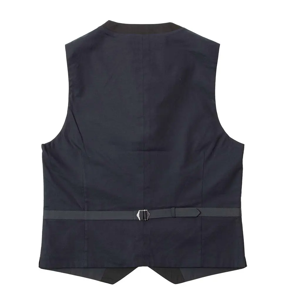 ジレ ベスト 黒 ブラック 格子柄 ドビー ブラックレーベル パーティー