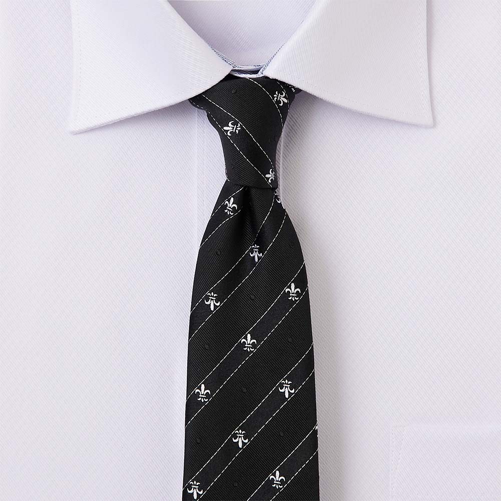 ネクタイ シルク 7センチ 7CM メール便 細め スリムタイ 黒 レジ