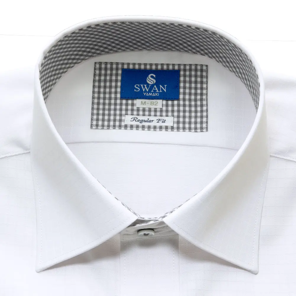 ワイシャツ ホワイト ドビー エバーフィール SWAN・ブルーレーベル