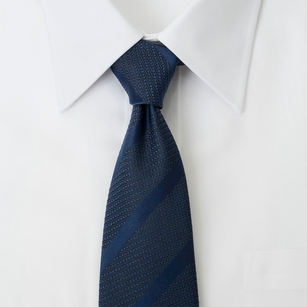 ネクタイ メンズ CHOYA 春夏秋冬 日本製 ポリエステル100% ネイビー