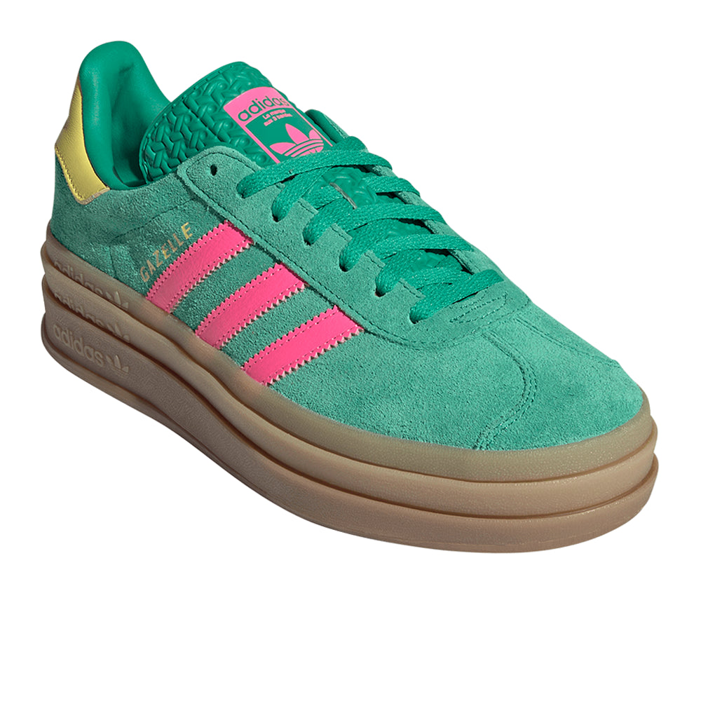 Shop Green Womens Gazelle Bold Lace Up Sneakers – Shoebacca