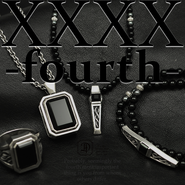 D.four -XXXX fourth-】ビーズ×シルバーブレスレット◇シルバー