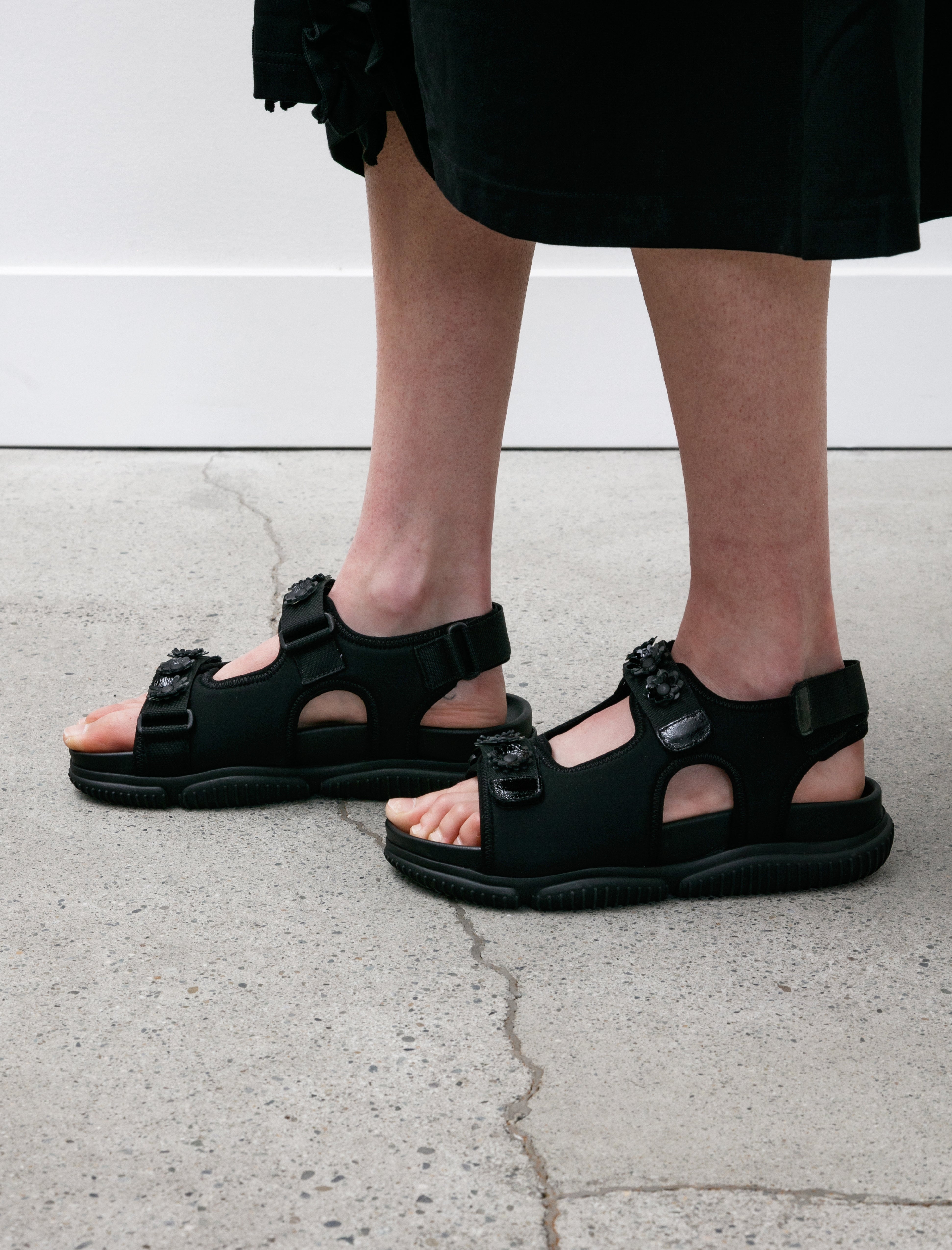 Cecilie Bahnsen Valeria Neoprene Sandal Black – Neighbour