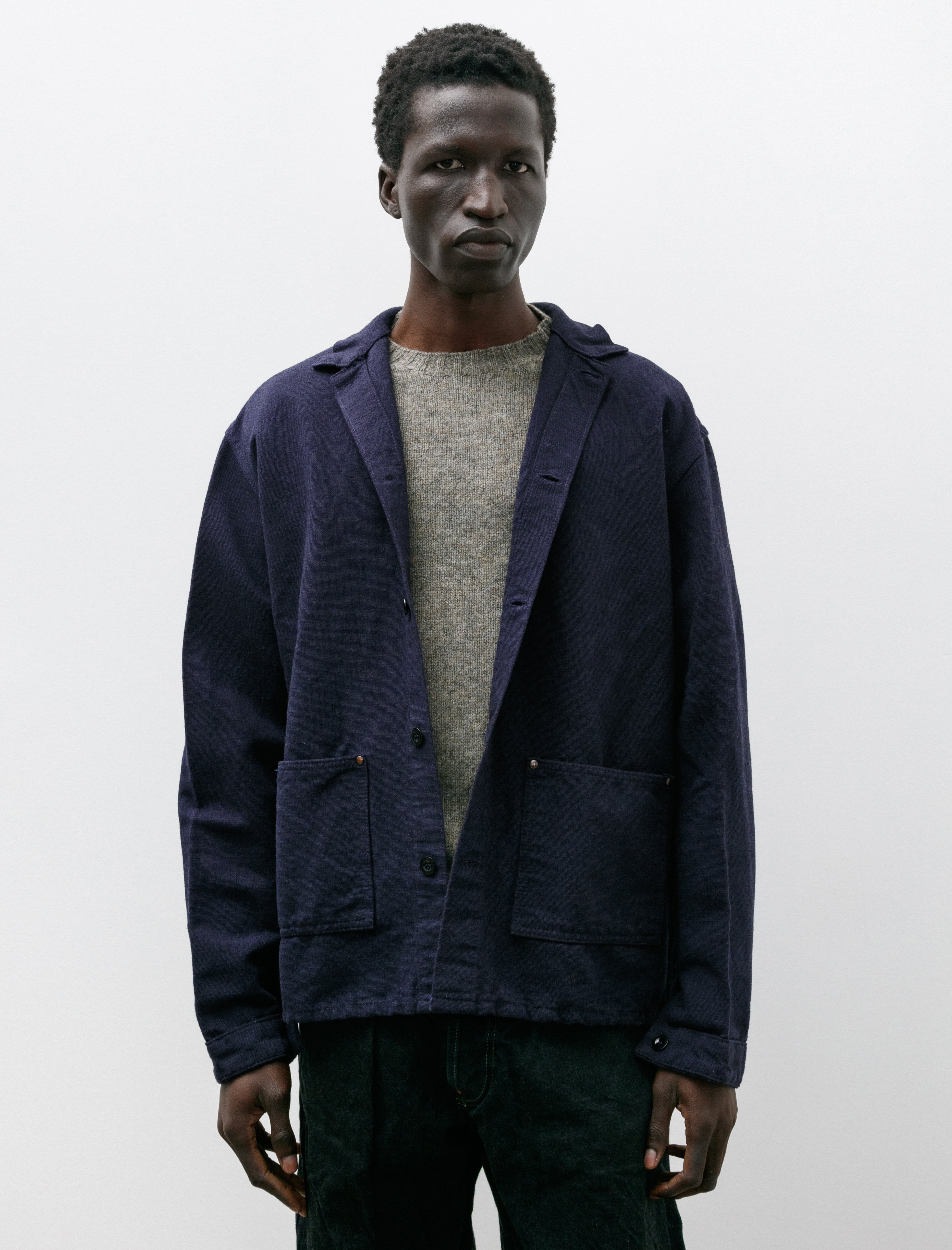 Tender 980 Dart Shoulder Jacket Herdwick Wool Cotton Grog Hadal