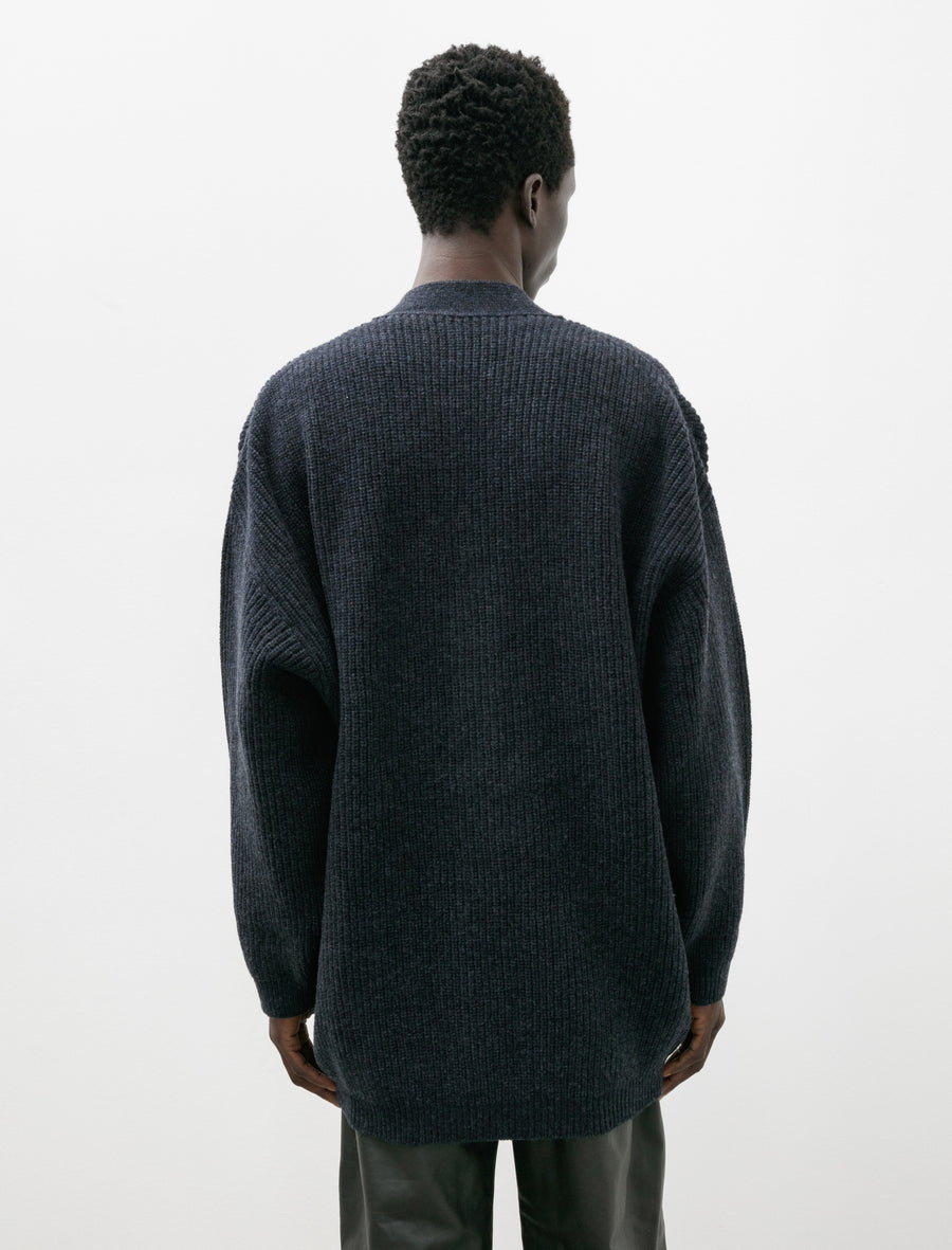Lemaire Felted Cardi Coat Midnight Navy Melange – Neighbour