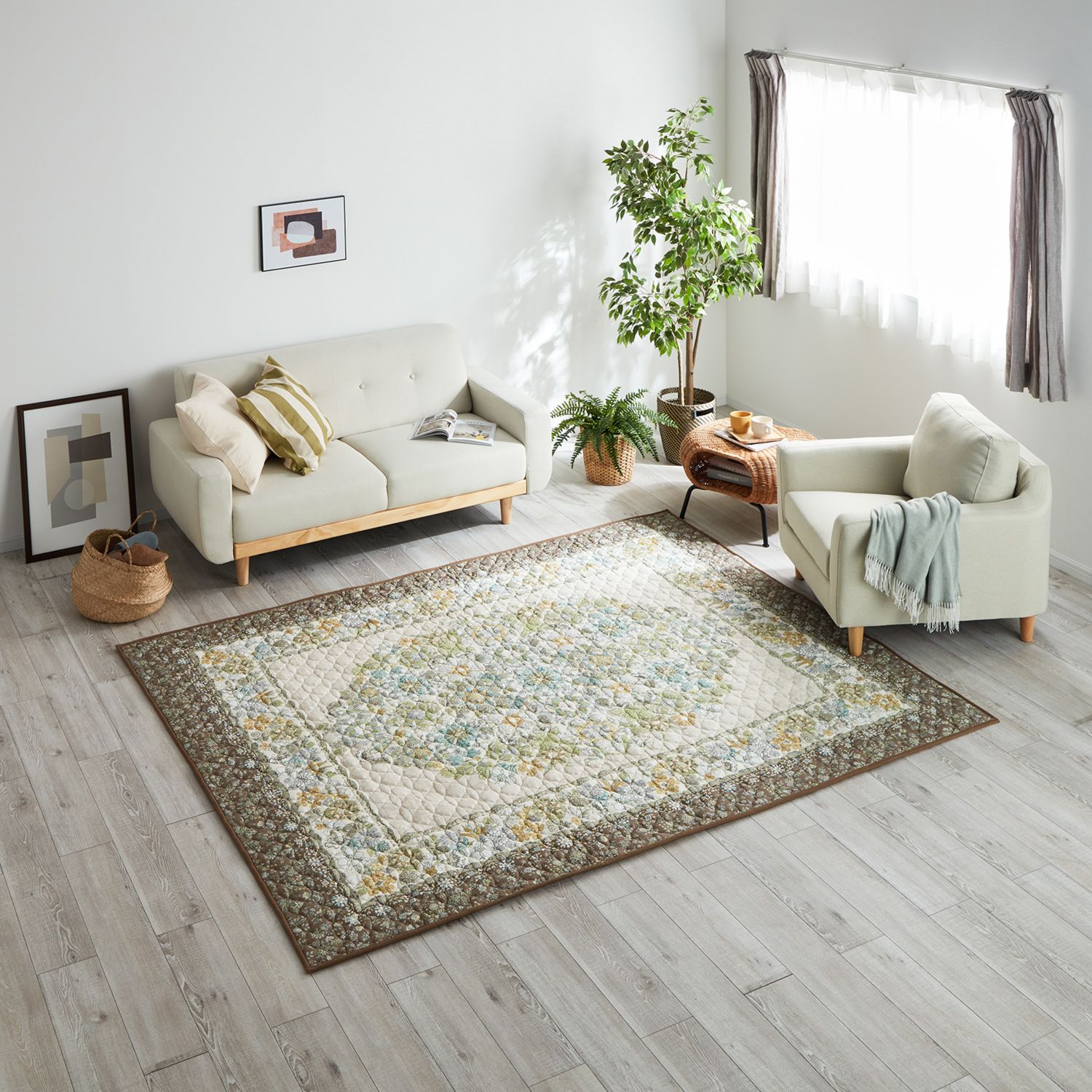 190×240cm＞大津毛織 フレンチリネンと コットンの爽快夏の