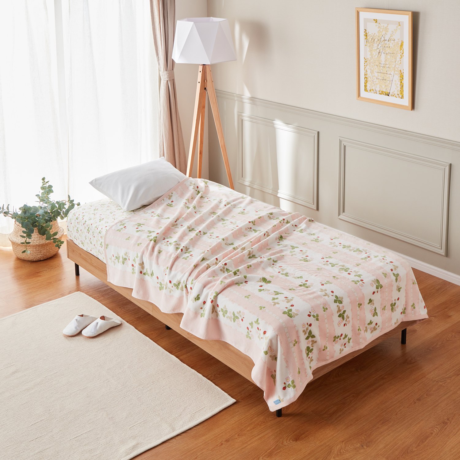 シングル＞ウェッジウッド ワイルドストロベリー コットンタオルケット