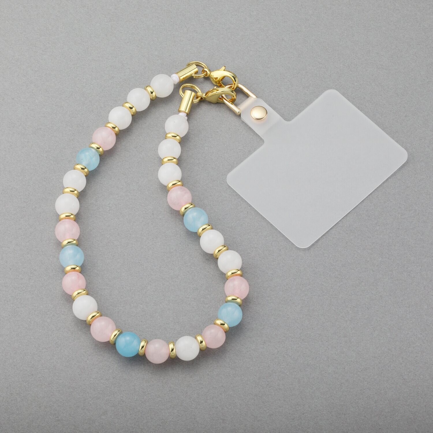 幸石堂 福禄寿の天然石 開運祈願 ミルキー彩り石 ストラップ