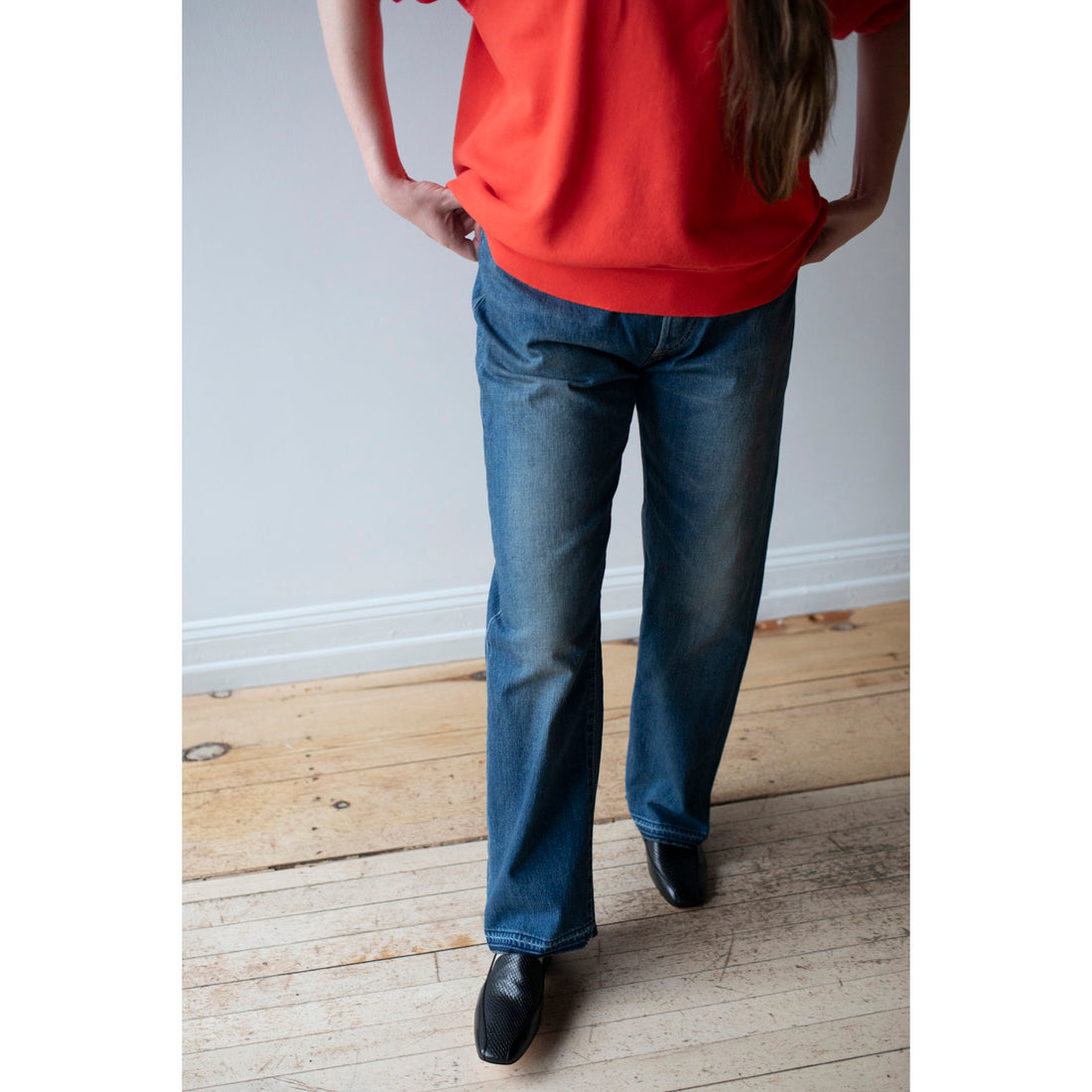 Chimala 13.5oz Selvedge Denim Monroe Cut in Dark Distress – JUDITH