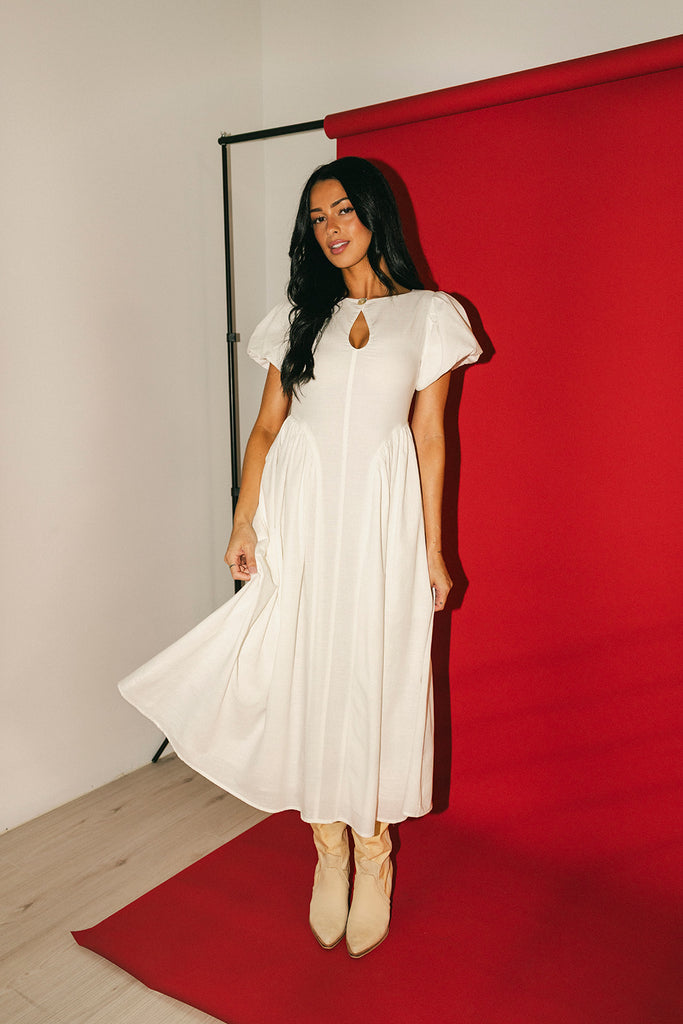 marloe midi dress // white *zoco exclusive* – shop zoco
