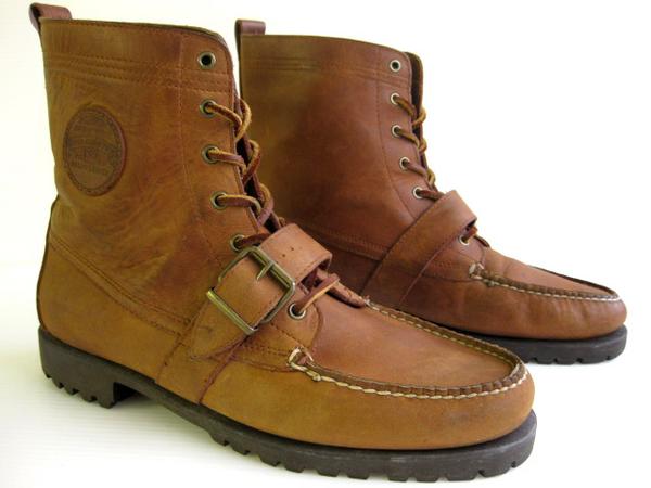 80s ポロ カントリー ラルフローレン レザー モカシン ハンティング