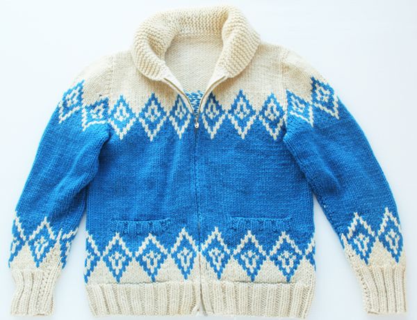 60s ダイヤ柄 ウール カウチンセーター - Sixpacjoe Web Shop