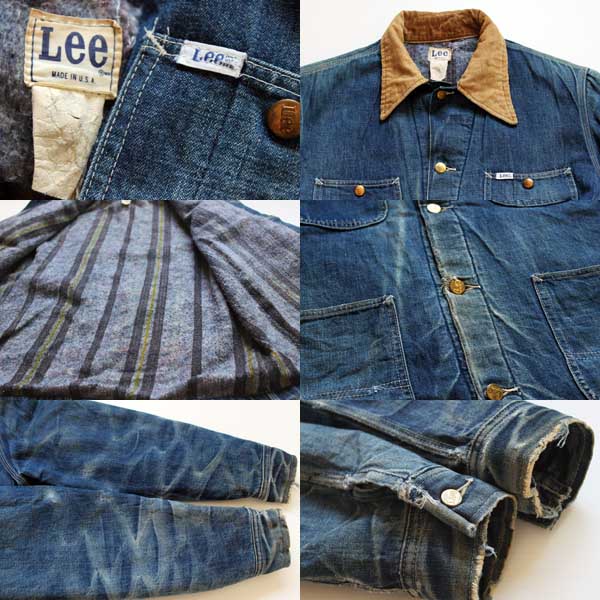 70s USA製 Leeリー 81-LJ ブランケットライナー デニム カバーオール