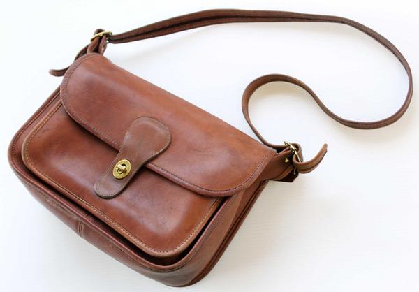 70sUSA製 COACH オールドコーチ レザー ショルダーバッグ 茶