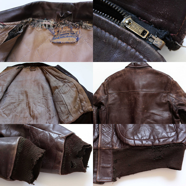 50s A-2タイプ ホースハイド フライト レザージャケット - Sixpacjoe