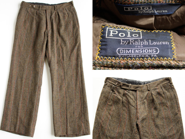 80s USA製 ポロ ラルフローレン ツイード ウール テーラードジャケット