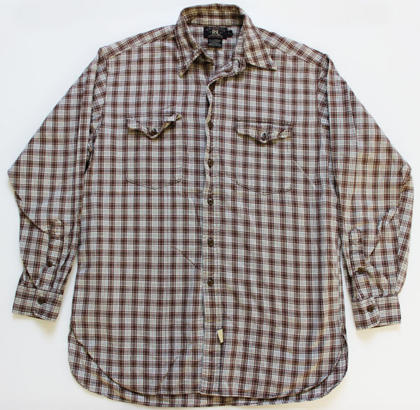 90s RRL ダブルアールエル ラルフローレン チェック コットンシャツ M