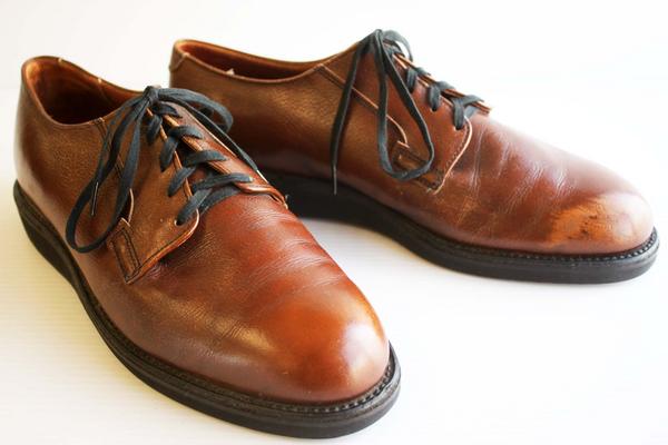 70s USA製 REDWINGレッドウイング ポストマン レザーシューズ 茶 9.5C