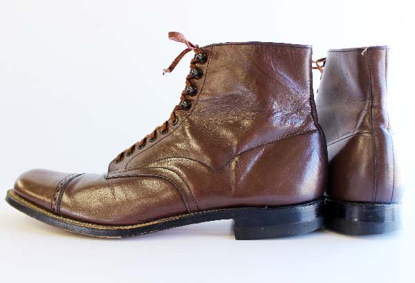 70s STACY ADAMSステイシーアダムス アンクルブーツ 茶 9D - Sixpacjoe