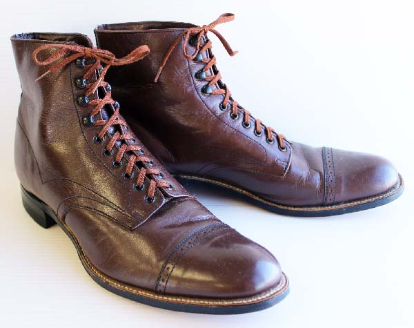 70s STACY ADAMSステイシーアダムス アンクルブーツ 茶 9D - Sixpacjoe