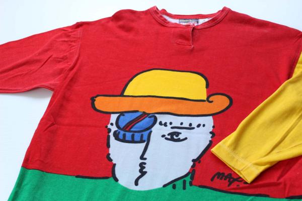 80s PETER MAX NEOMAX ピーターマックス コットン 長袖Tシャツ S