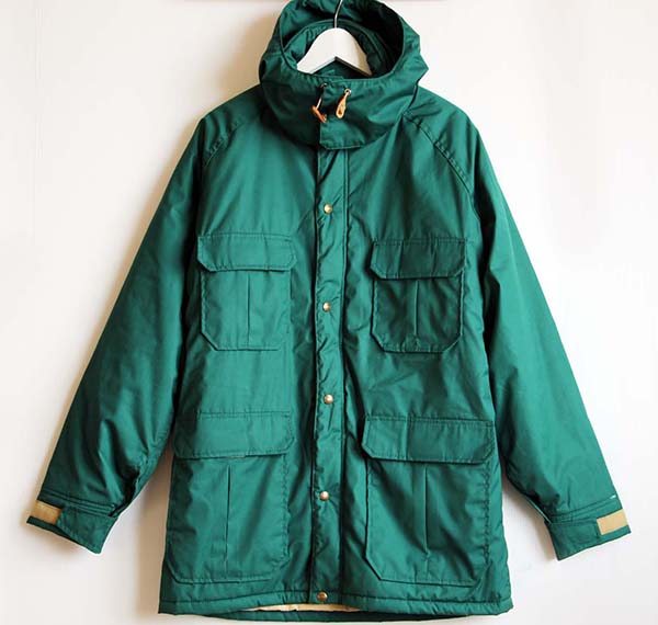 70s USA製 Woolrichウールリッチ 中綿入り マウンテンパーカー 緑 M