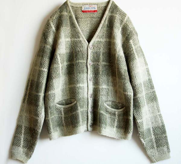 60s USA製 Jantzen モヘヤ ニットカーディガン M - Sixpacjoe Web Shop
