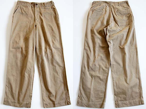 40s 米軍 U.S.ARMY M-43 ガスフラップ ダブルステッチ コットン