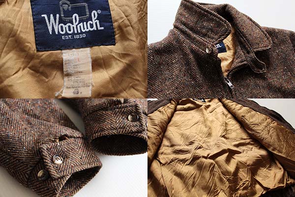 80s USA製 Woolrichウールリッチ チンスト付き ツイード ウール