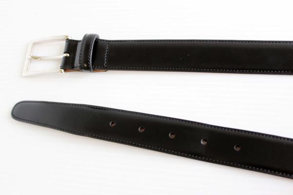 イタリア製 Brooks Brothersブルックスブラザーズ レザーベルト 黒 40