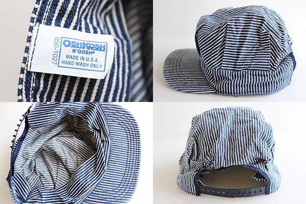 90s USA製 OSHKOSH B'GOSH ヒッコリー ワークキャップ - Sixpacjoe Web