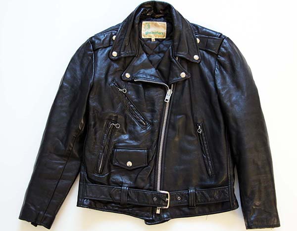 70s USA製 gino leathers ダブルライダース レザージャケット 12