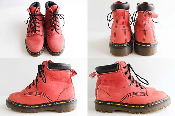英国製 DR.MARTENSドクターマーチン ヌバック 6ホールブーツ ピンク