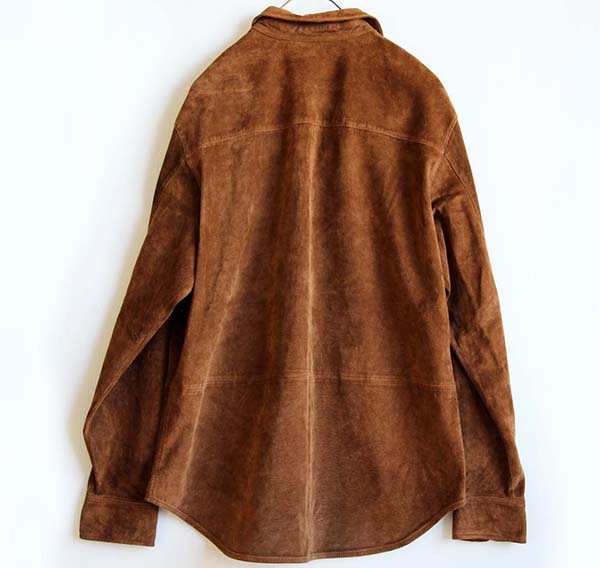 LAUREN ラルフローレン スエードレザーシャツ 茶 M - Sixpacjoe Web Shop
