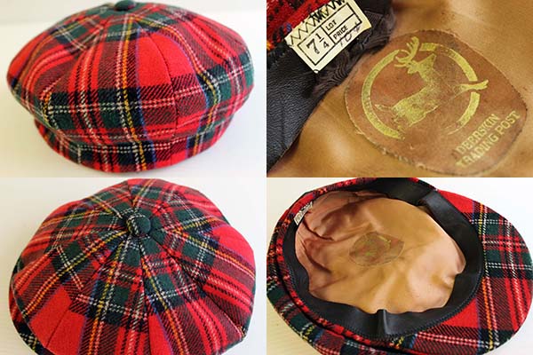 ビンテージ タータンチェック ウールキャスケット 7 1/4 - Sixpacjoe