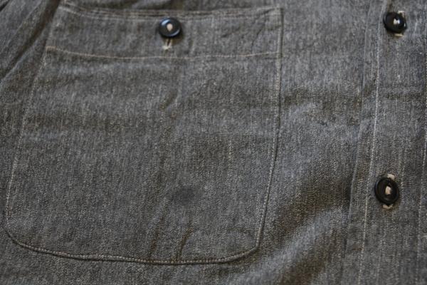 40s J.C.PENNEY OX-HIDE ブラックシャンブレーシャツ - Sixpacjoe Web Shop