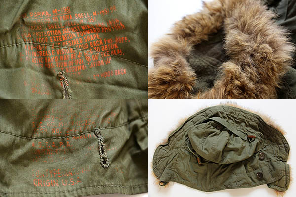 50s 米軍 U.S.ARMY M-51 パーカー用 コヨーテファー フード 後期型