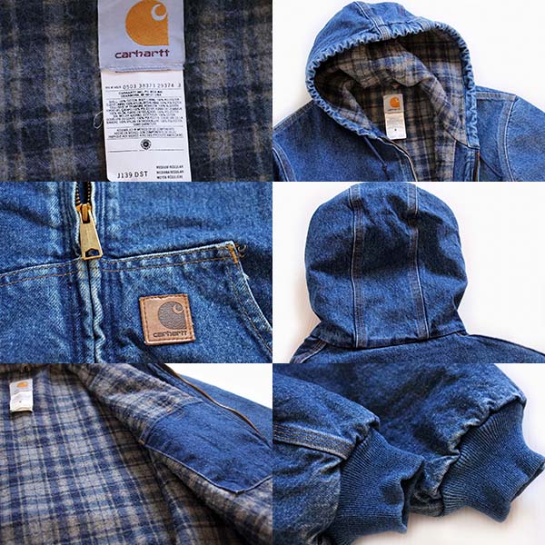 00s carharttカーハート チェックライナー デニム アクティブ