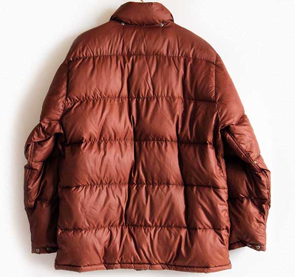 70s THE NORTH FACEノースフェイス 茶タグ ナイロン ダウンジャケット