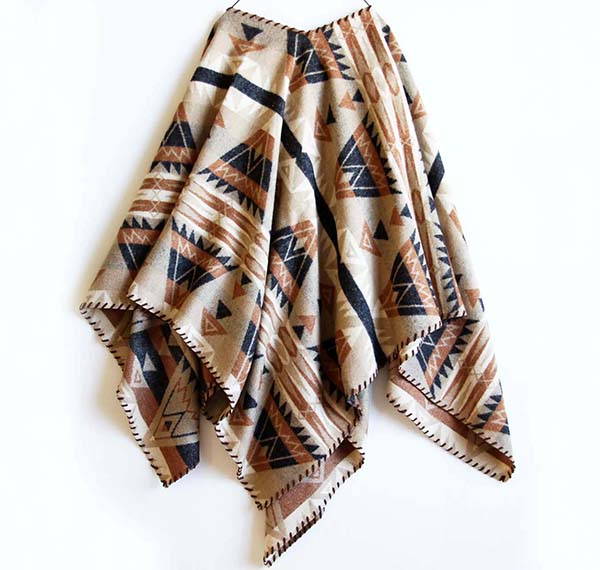 90s LAUREN ラルフローレン ネイティブ柄 ウール ブランケット