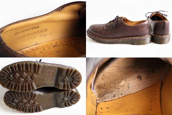 英国製 DR.MARTENSドクターマーチン 4ホール レザーシューズ 焦げ茶