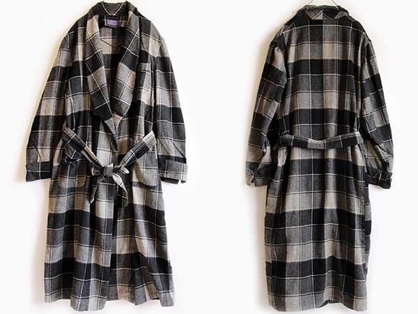 50s PENDLETONペンドルトン チェック ウールガウン - Sixpacjoe Web Shop