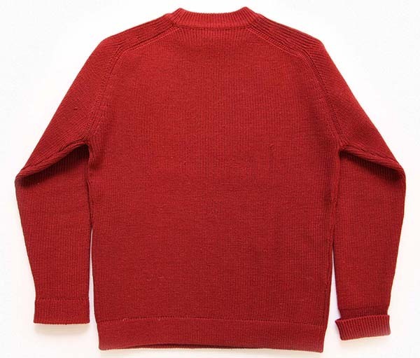 70s patagoniaパタゴニア 白タグ 無地 ローゲージ ウールニット